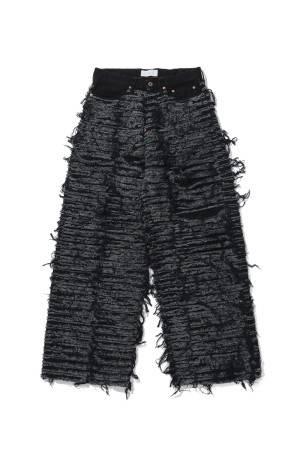 SLASHER MODERN DENIM PANTS WIDE CUT - BLACK (26330407)