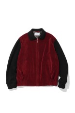 KNIT VELOR JACKET - WINE (26330202)