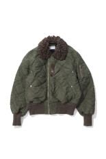 QUILTED FLIGHT JACKET - KHAKI (26330208)