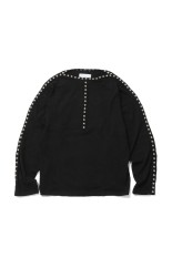 PEARL BUTTON TEE - BLACK (26330906)