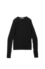FITTED RIBBED TOP - BLACK (NF262K01)
