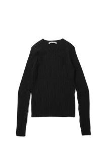 FITTED RIBBED TOP - BLACK (NF262K01)