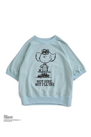 PEANUTS HALF SLEEVE SWEATSHIRT - 81 LIGHT BLUE (26MMSCU17)