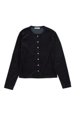 VELOUR CARDIGAN - 85 NAVY (26AMSCU05)
