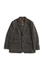 BRITISH WOOL CHECKED JACKET - 48 BROWN (26AMSJK02)