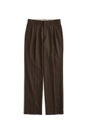 WASHABLE WOOL CHRYSLER PANTS - 48 BROWN (26AMSPA09)