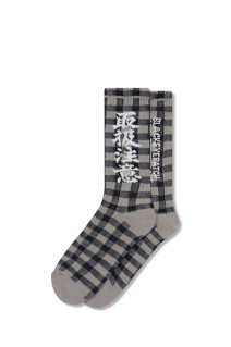 CHECKED HWC SOCKS - GRAY/NAVY (BEPFW26AC38)