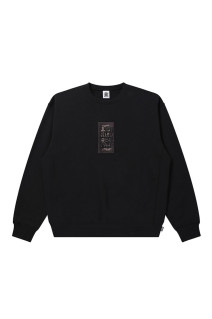 HWC LABEL CREW SWEAT - BLACK (BEPFW26CS04)