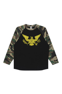 CONDOR RAGLAN L/S TEE - BLACK/WOODLAND (BEPFW26LT05)