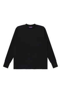RIB EMBROIDERED THERMAL L/S TEE - BLACK (BEPFW26LT09)