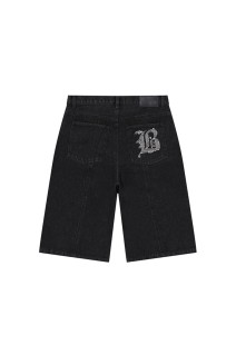 BIG B BAGGY DENIM SHORTS - BLACK (BEPFW26PA02)