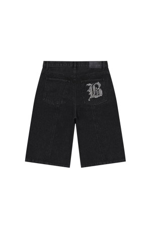 BIG B BAGGY DENIM SHORTS - BLACK (BEPFW26PA02)