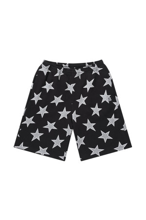 SMALL OG STARS BAGGY SWEAT SHORTS / BLACK (BEPFW26PA06)