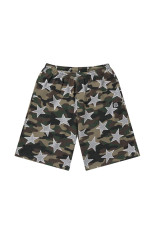 SMALL OG STARS BAGGY SWEAT SHORTS / WOODLAND CAMO (BEPFW26PA06)