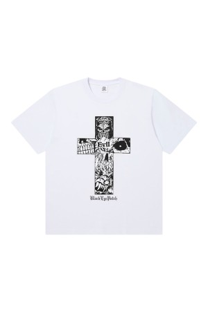 EVIL CROSS TEE / WHITE (BEPFW26TE17)