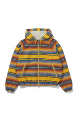 Serape Raglan Zip Hoodie - Yellow