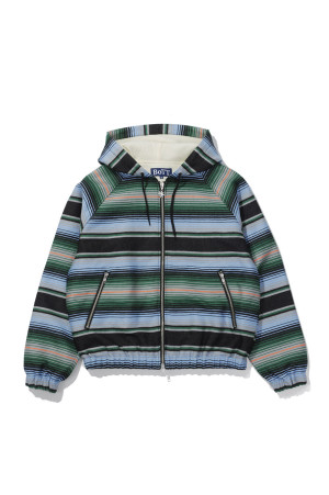 Serape Raglan Zip Hoodie - Yellow