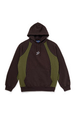 Raglan Paneled Hoodie - Brown
