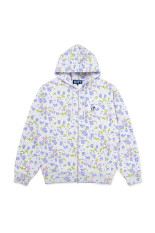Flower Zip Hoodie - Ash