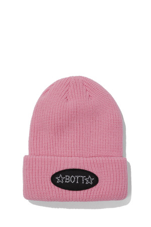 Bones Cuff Beanie - Pink