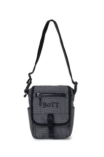 Contrast Ripstop Mini Shoulder Bag - Black