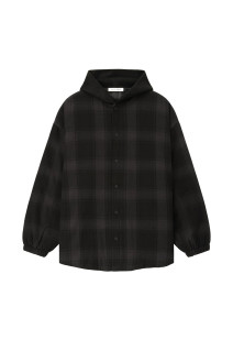 PADDED SHIRT JACKET - BLACK (RW01188)