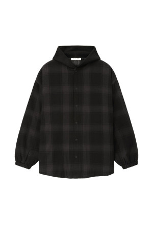 PADDED SHIRT JACKET - BLACK (RW01188)