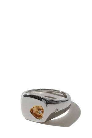 Mined Ring Small Diamond - SILVER (101571)