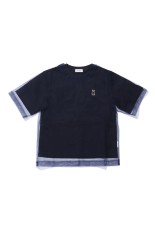 Tulle Detail T-shirt - Navy (CT-26296)