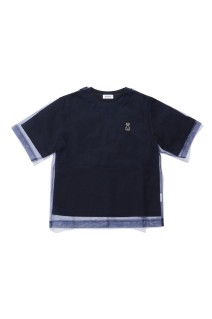 Tulle Detail T-shirt - Navy (CT-26296)
