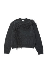 Tulle Detail Pullover - Gray (CK-26287)