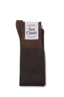 wool glitter high socks 50-D.BROWN (176N5/1WG2-50C - 88)