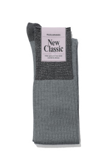 wool glitter high socks 50 -GRAY(176N5/1WG2-50C - 95)