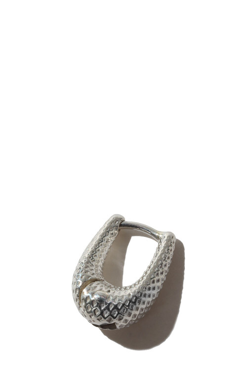TINY TINY DOT PUFFY HOOPS - SILVER (A-45_SILVER) | セレクト