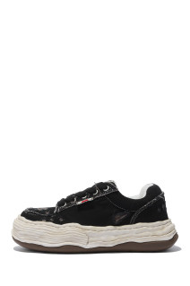 OLIVER / Ripping Canvas Low-Top Sneakers / BLACK (A17FW711)