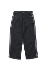 SST DENIM TRACK PANTS - TRUE BLACK DENIM (ZK292)