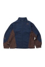 【× Arte Antwerp】Z.N.E. MATERIAL MIX FULL -ZIP - NAVY/BROWN (QH958)
