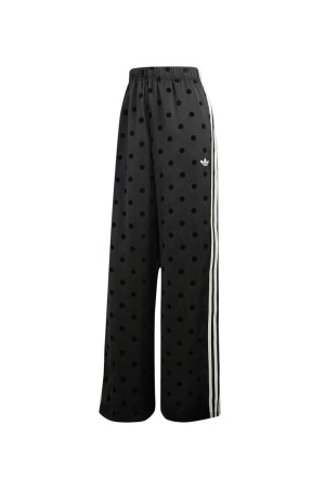 SATIN POLKA DOTS WIDE LEG PANT - BLACK (KV1169)