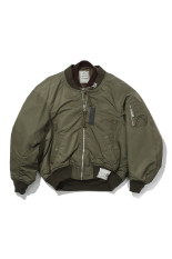 LAYERED BOMBER JACKET - KHAKI (A17BL061)