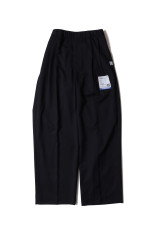 【in・stru(men-tal).】WASHABLE WOOL TWILL PANTS - BLACK (I17PT014)