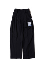 【in・stru(men-tal).】WASHABLE WOOL TWILL PANTS - BLACK (I17PT014)
