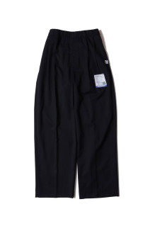 【in・stru(men-tal).】WASHABLE WOOL TWILL PANTS - BLACK (I17PT014)