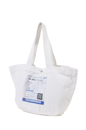 【in・stru(men-tal).】COTTON CANVAS TOTE BAG - WHITE (I17BG701)