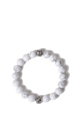 "KMY Ball" Natural Stone Blacelet - WHITE (G17AC219)