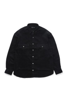 ROLL UP ORGANIC CORDUROY SHIRT (14WALE) / BLACK (BFA-P-016-4306)