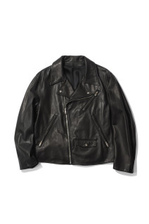 PC RIDERS JACKET W / LOVE & PEACE SILVER / BLACK (BFA-P-017-1962)