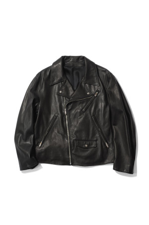 PC RIDERS JACKET W / LOVE & PEACE SILVER / BLACK (BFA-P-017-1962)