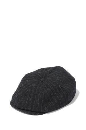TWEED STRIPE CASQUETTE / CHARCOAL GRAY (BFA-P-031-4311)