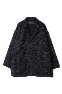 NEW SASHIKO WIDE JACKET / BLACK (BFA-P-059-2900)