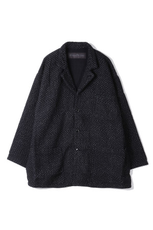 NEW SASHIKO WIDE JACKET / BLACK (BFA-P-059-2900)